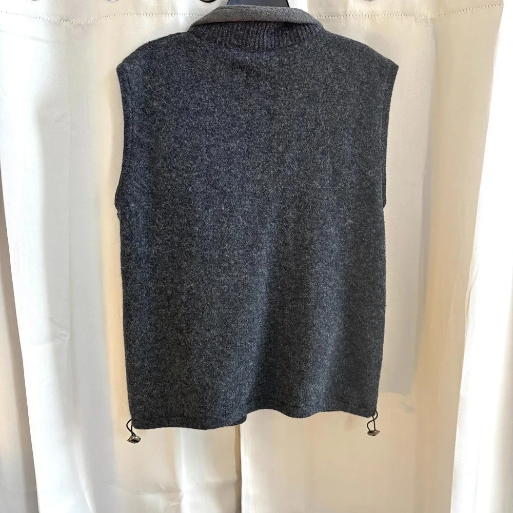 Vtg Carraig Donn Sweater Vest Mens Medium Ireland Pure New Wool Fisherman 18903x